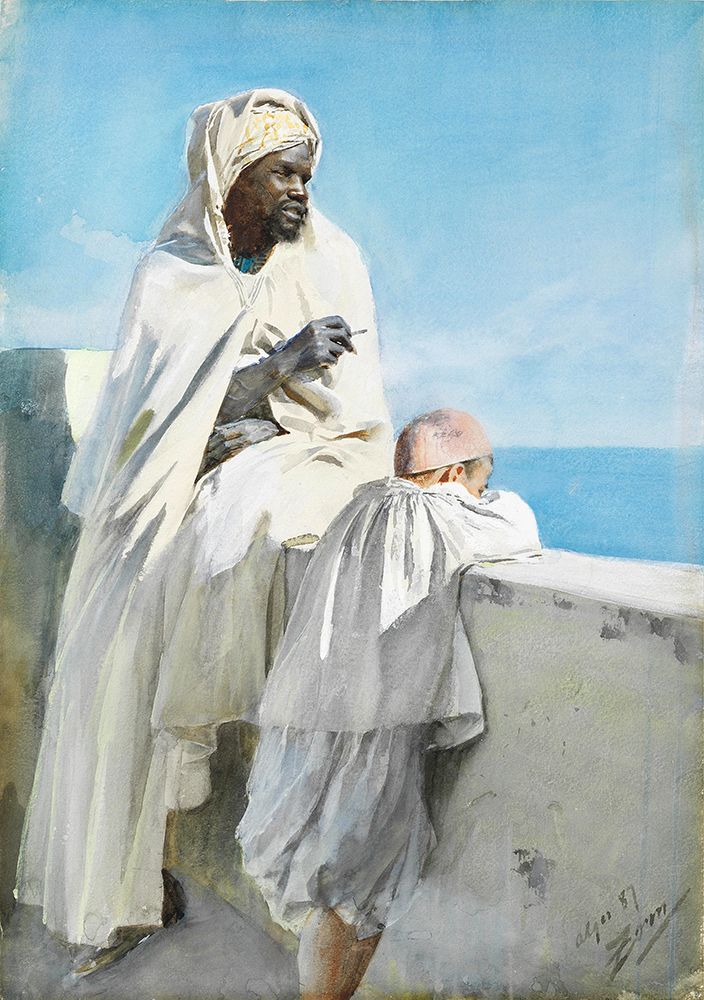 Man and boy in Algiers art print by Anders Leonard Zorn for $57.95 CAD