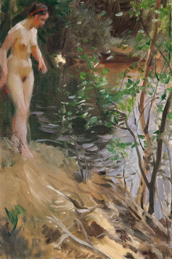 Model at Shore 1912 art print by Anders Leonard Zorn for $57.95 CAD