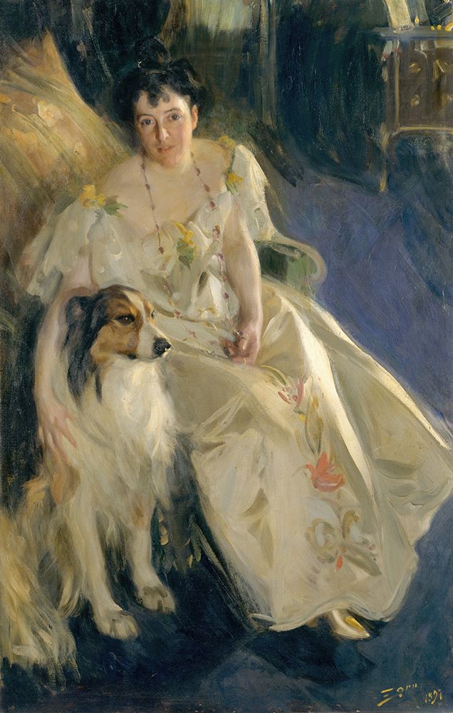 Mrs. Walter Rathbone Bacon, Virginia Purdy Barker, 1897 art print by Anders Leonard Zorn for $57.95 CAD