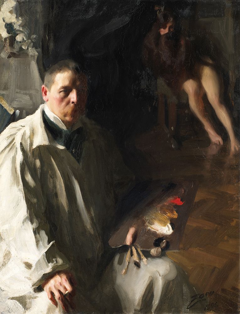 Self-portrait 1896 art print by Anders Leonard Zorn for $57.95 CAD