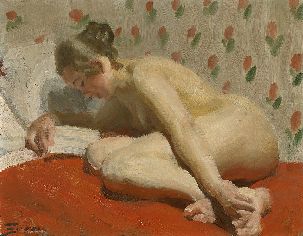 Study of a Nude 1891 art print by Anders Leonard Zorn for $57.95 CAD