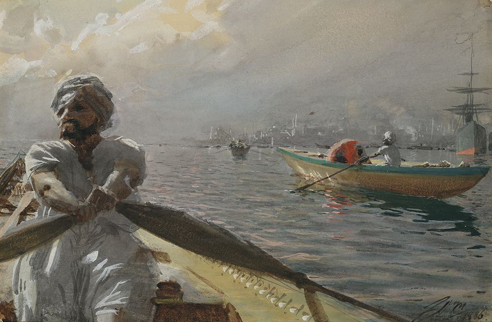 Turkish Boatman in the Constantinople Harbour 1886 art print by Anders Leonard Zorn for $57.95 CAD