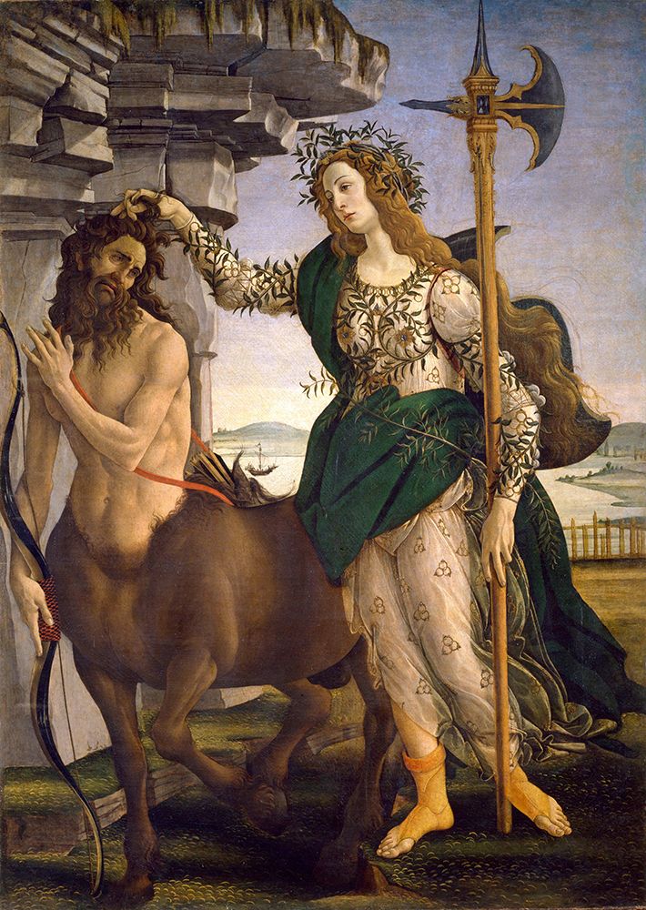 Pallas And The Centaur ca 1480 art print by Sandro Botticelli for $57.95 CAD