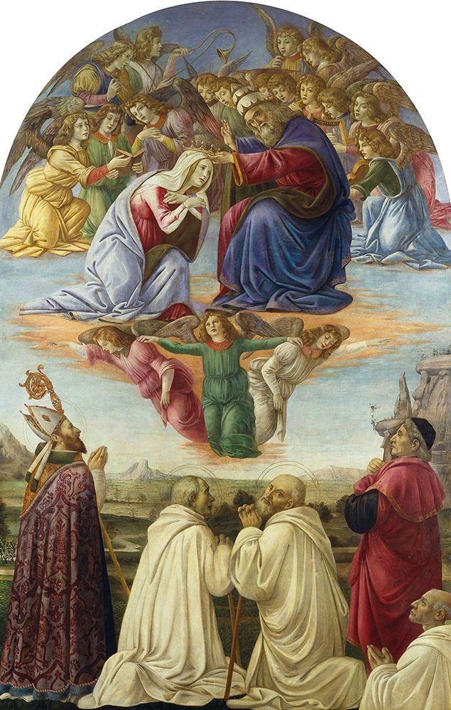The Coronation Of The Virgin ca 1492 art print by Sandro Botticelli for $57.95 CAD