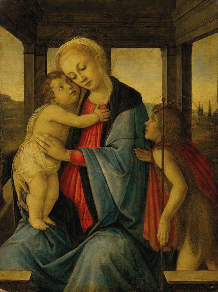 The Madonna and Child with the infant Saint John the Baptist art print by Sandro Botticelli for $57.95 CAD