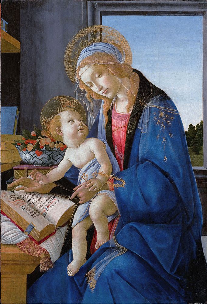 The Virgin and Child, The Madonna of the Book 1480 art print by Sandro Botticelli for $57.95 CAD