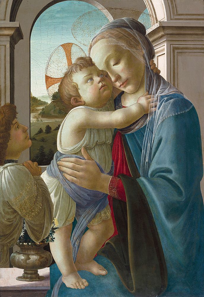 Virgin and Child with an Angel ca 1475 art print by Sandro Botticelli for $57.95 CAD