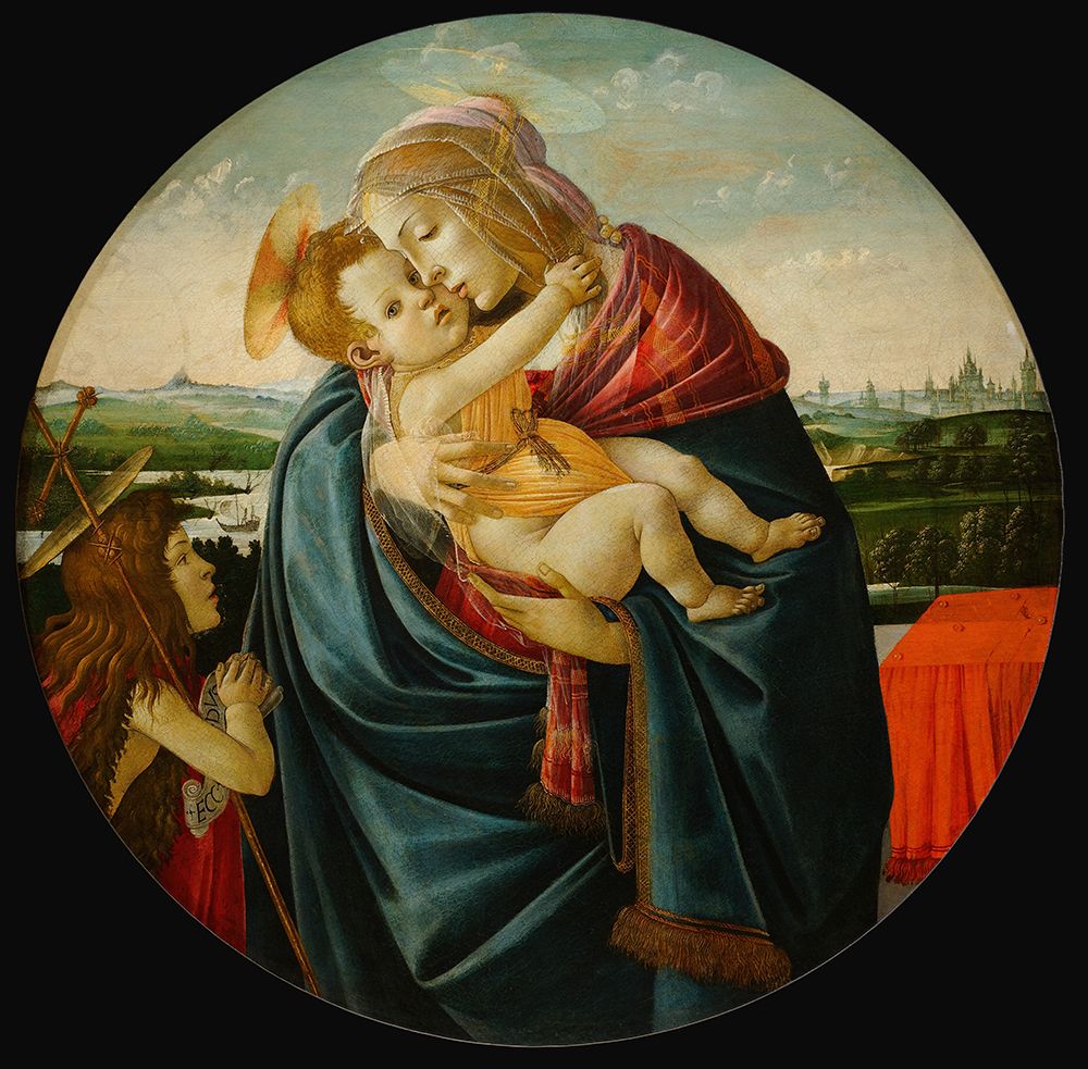 Virgin and Child With Saint John The Baptist ca 1490 art print by Sandro Botticelli for $57.95 CAD