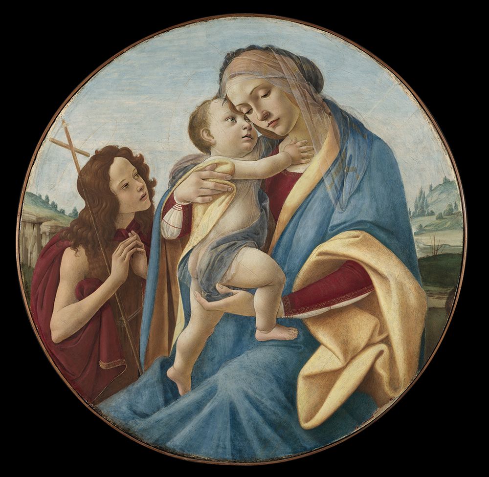 Virgin and Child with the Young Saint John the Baptist ca 1490 art print by Sandro Botticelli for $57.95 CAD