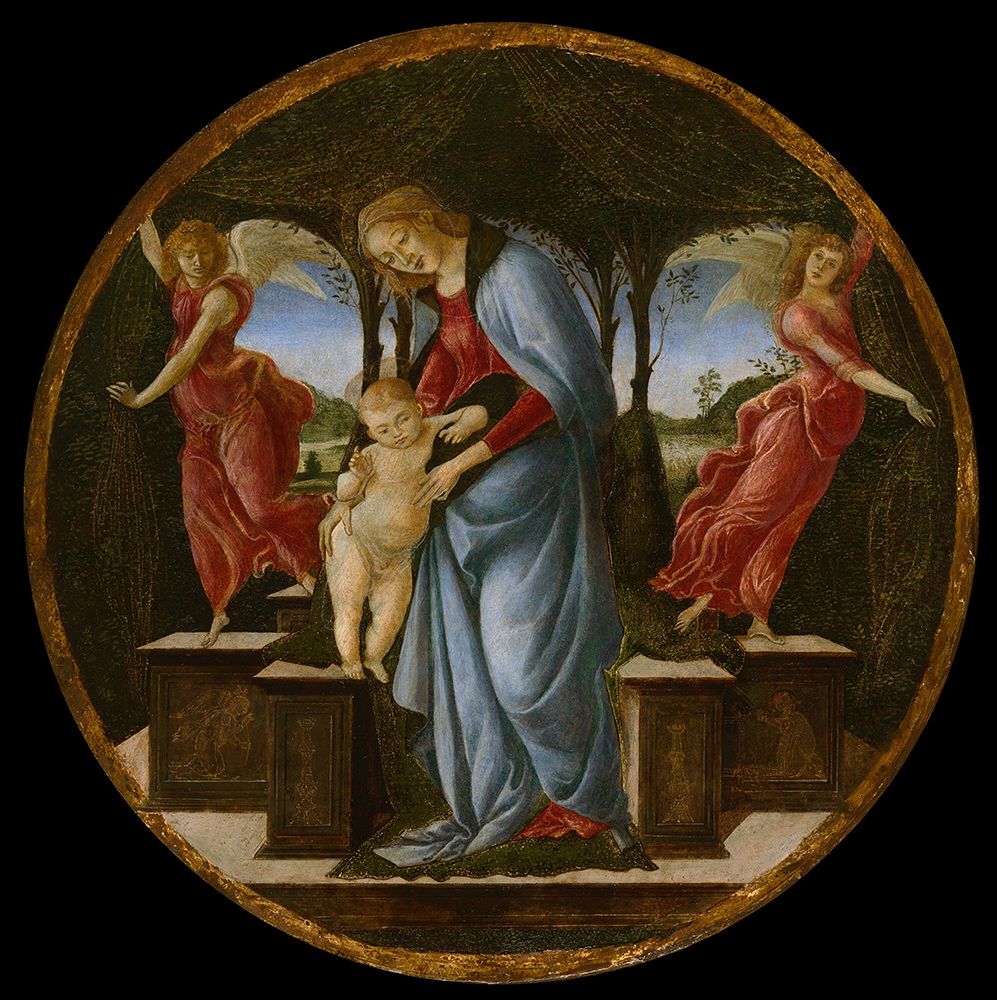 Virgin and Child with Two Angels ca 1485 art print by Sandro Botticelli for $57.95 CAD