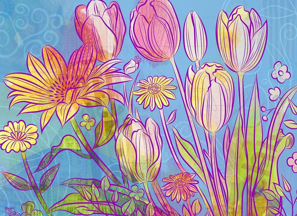 Rebel Yell Tulips art print by Delores Naskrent for $57.95 CAD