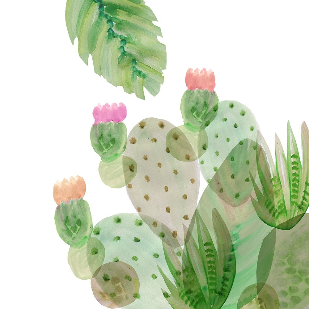 Flowering Cactus IV art print by Flora Kouta for $57.95 CAD