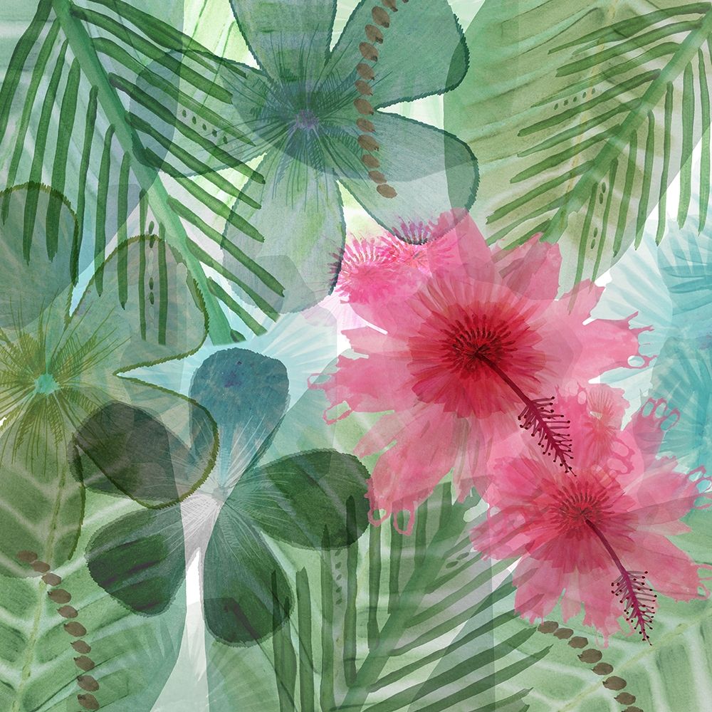 Jungle Leaves II art print by Flora Kouta for $57.95 CAD