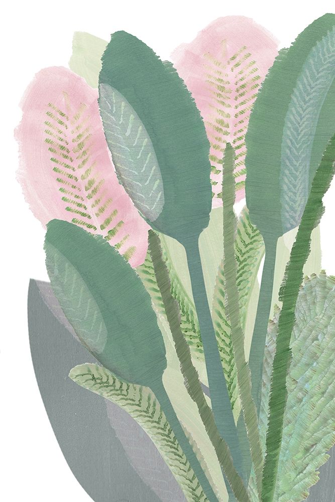 Pink Banana Palm art print by Flora Kouta for $57.95 CAD