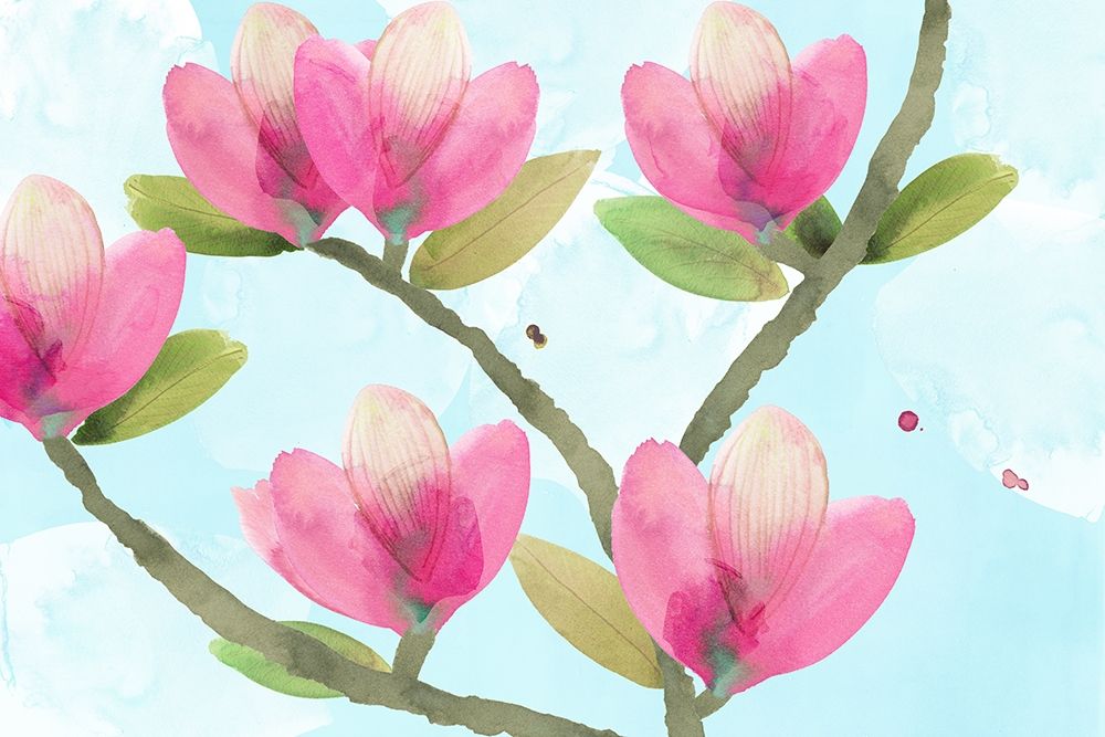 Pink Magnolia III art print by Flora Kouta for $57.95 CAD