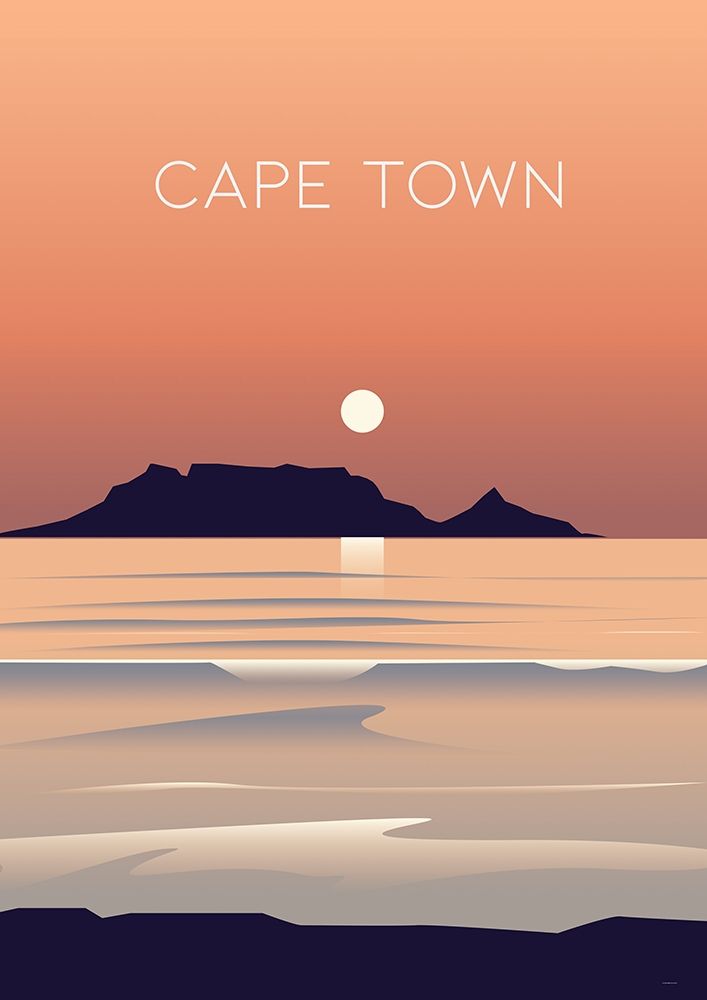 Cape town travel poster art print by ARCTIC FRAME for $57.95 CAD