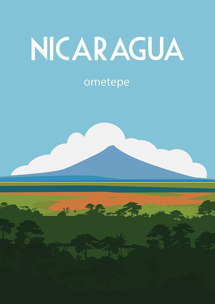 Nicaragua travel poster art print by ARCTIC FRAME for $57.95 CAD