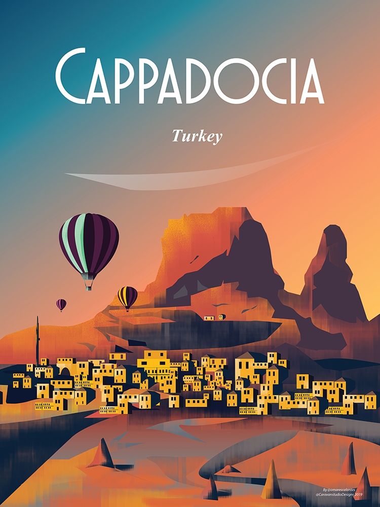 cappadocia turkey travel poster art print by ARCTIC FRAME for $57.95 CAD