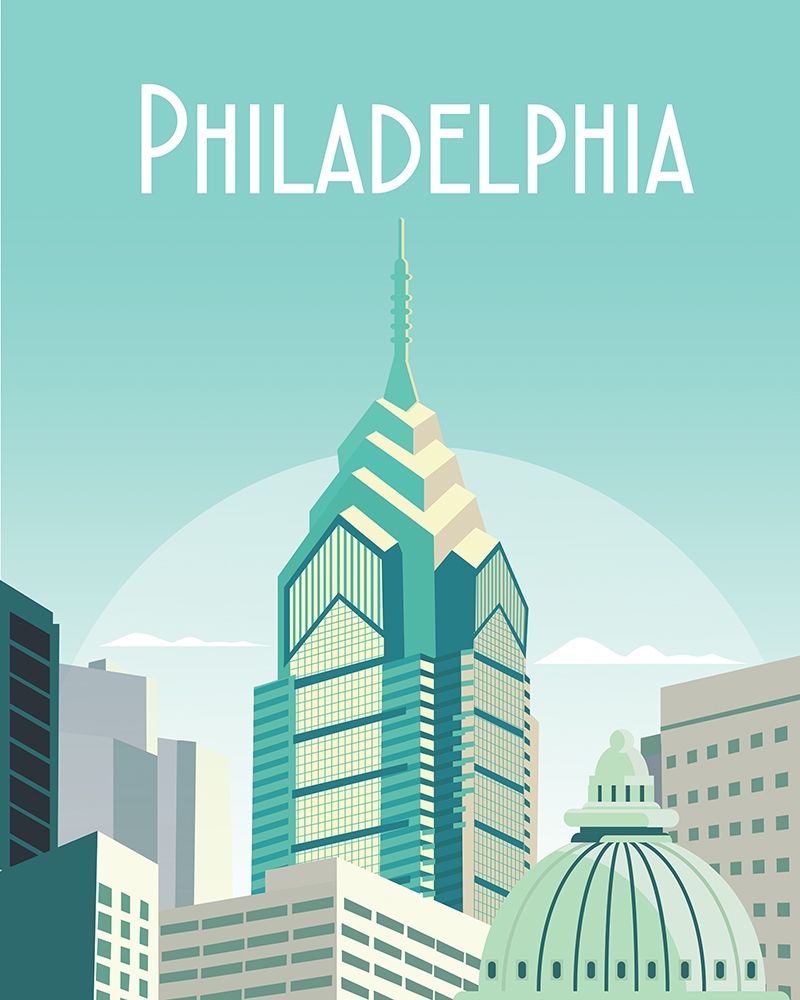 philadelphia travel poster art print by ARCTIC FRAME for $57.95 CAD
