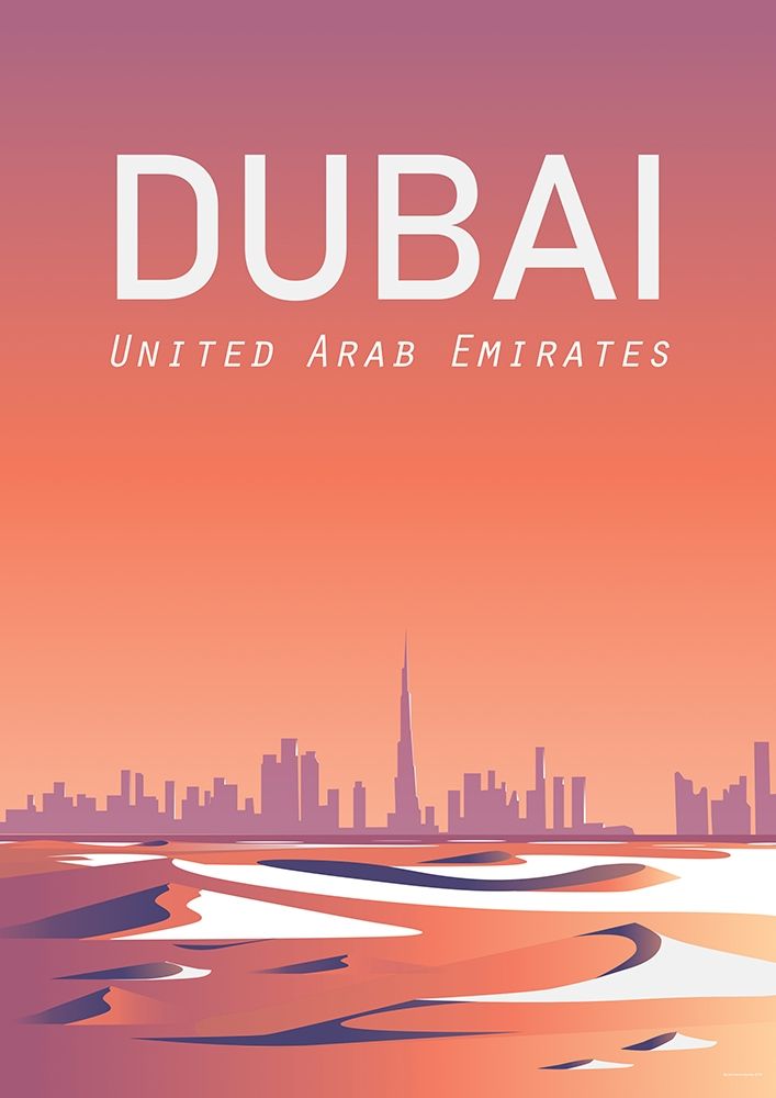 Dubai travel poster art print by ARCTIC FRAME for $57.95 CAD