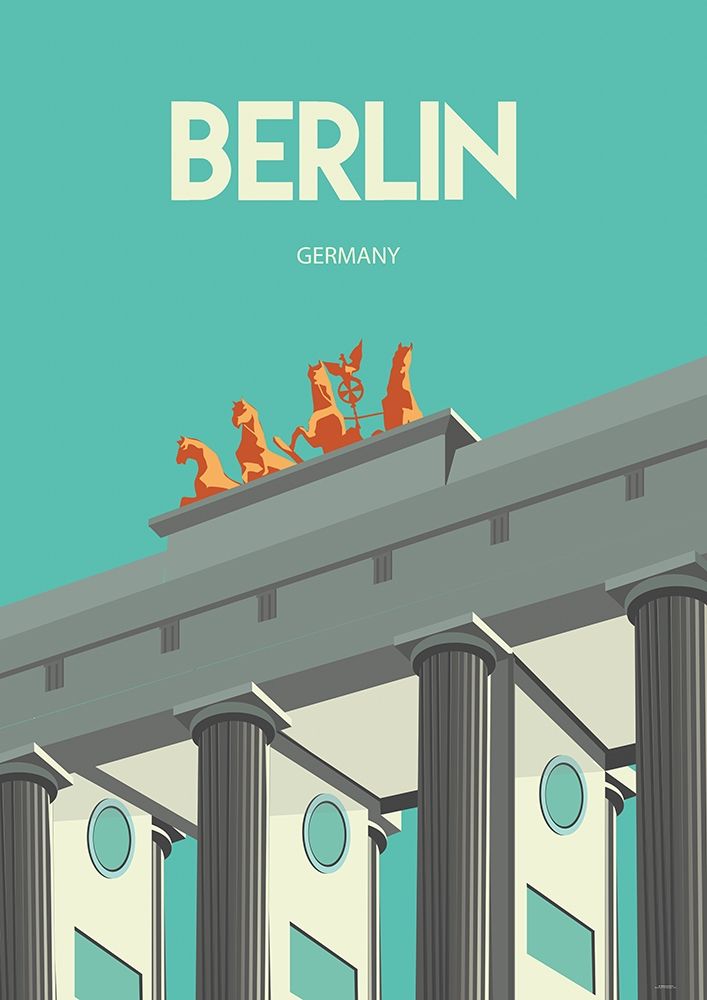 Berlin travel poster art print by ARCTIC FRAME for $57.95 CAD
