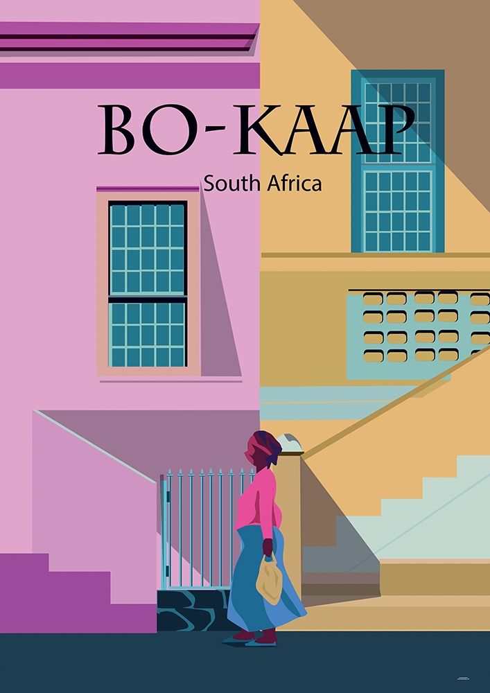 bo kaap travel poster art print by ARCTIC FRAME for $57.95 CAD