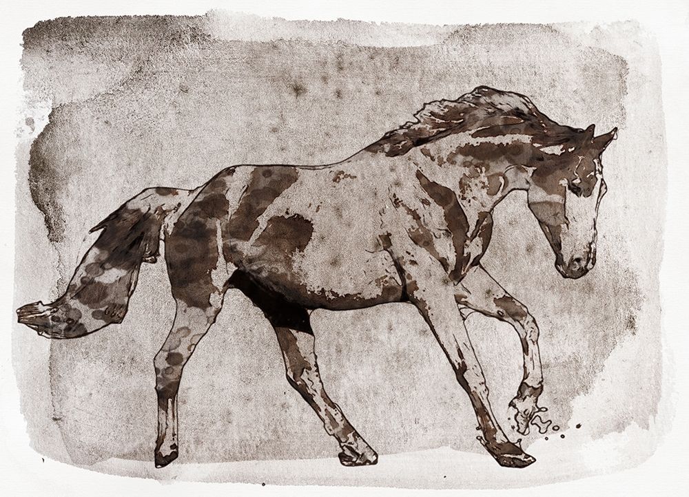 Running Brown Horse art print by Irena Orlov for $57.95 CAD