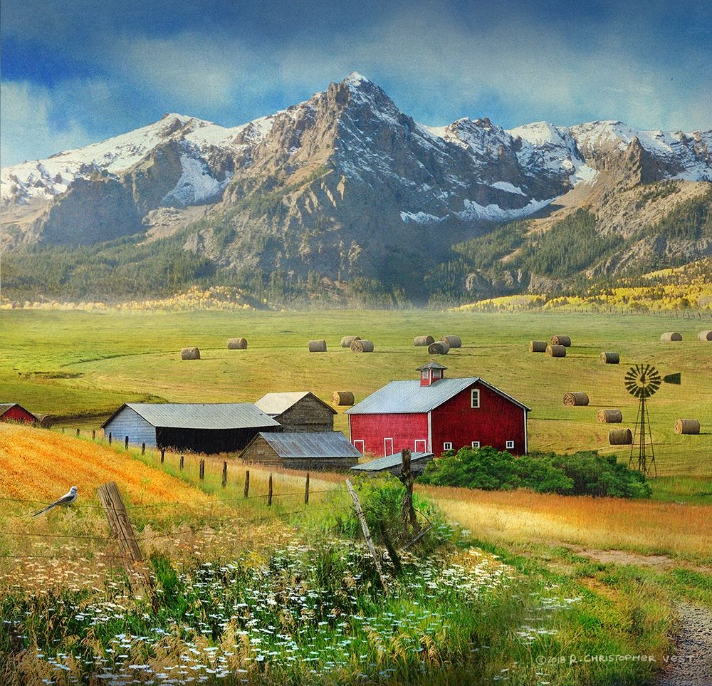 Western Farm  art print by Christopher Vest for $57.95 CAD