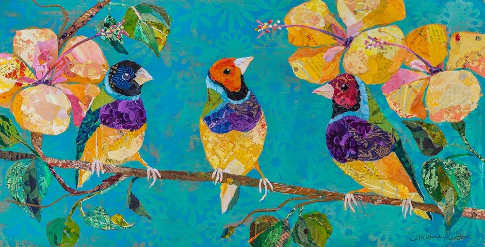 Tropical Finches art print by Elizabeth St Hilaire for $57.95 CAD