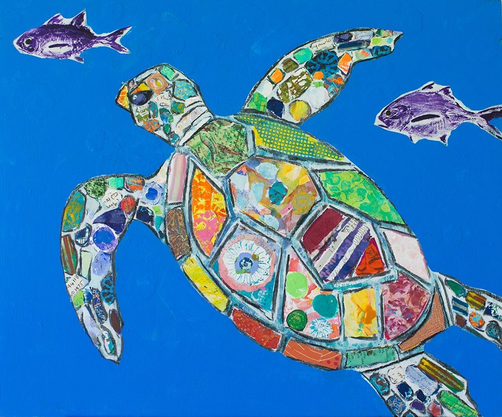 Blue Sea Turtle art print by Elizabeth St Hilaire for $57.95 CAD
