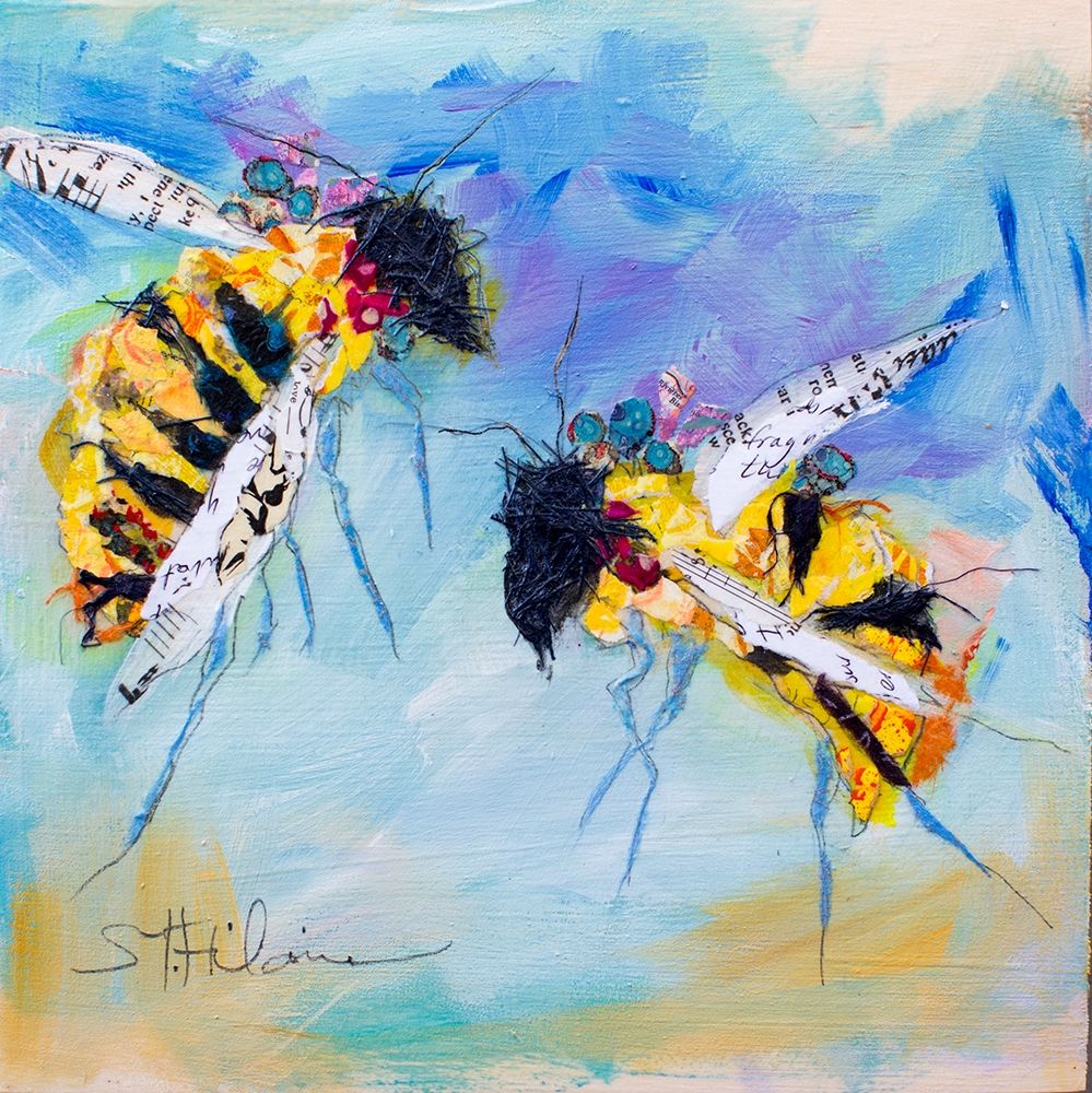 Two Bees-You and Me art print by Elizabeth St Hilaire for $57.95 CAD