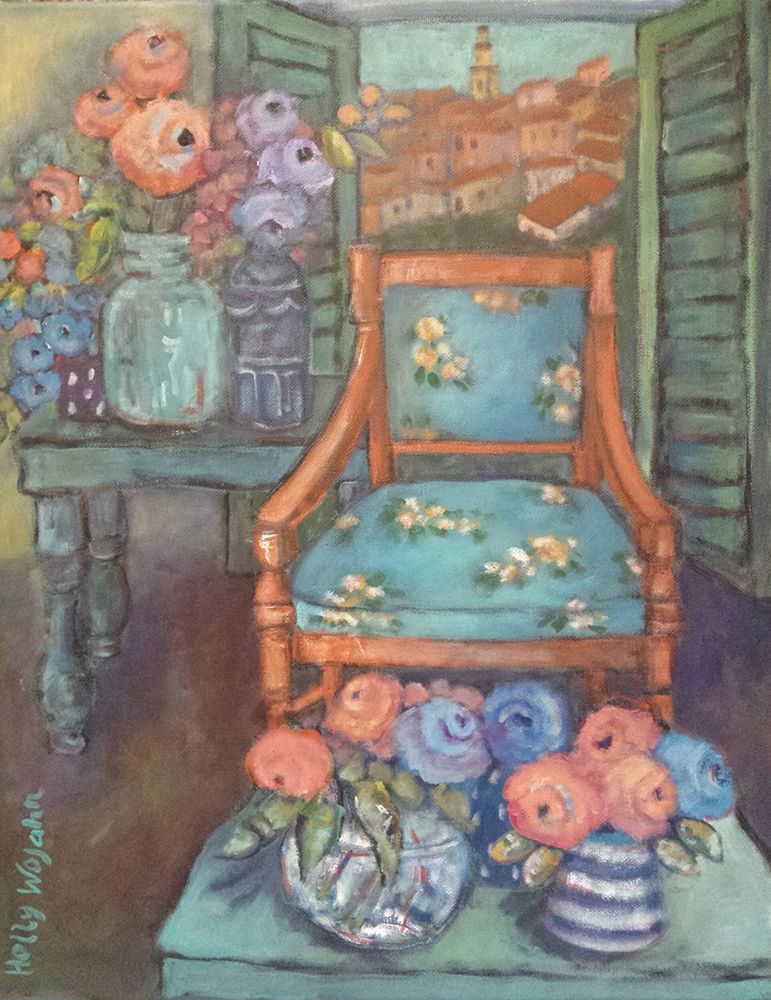 The Salon Full of Flowers art print by Holly Wojahn for $57.95 CAD