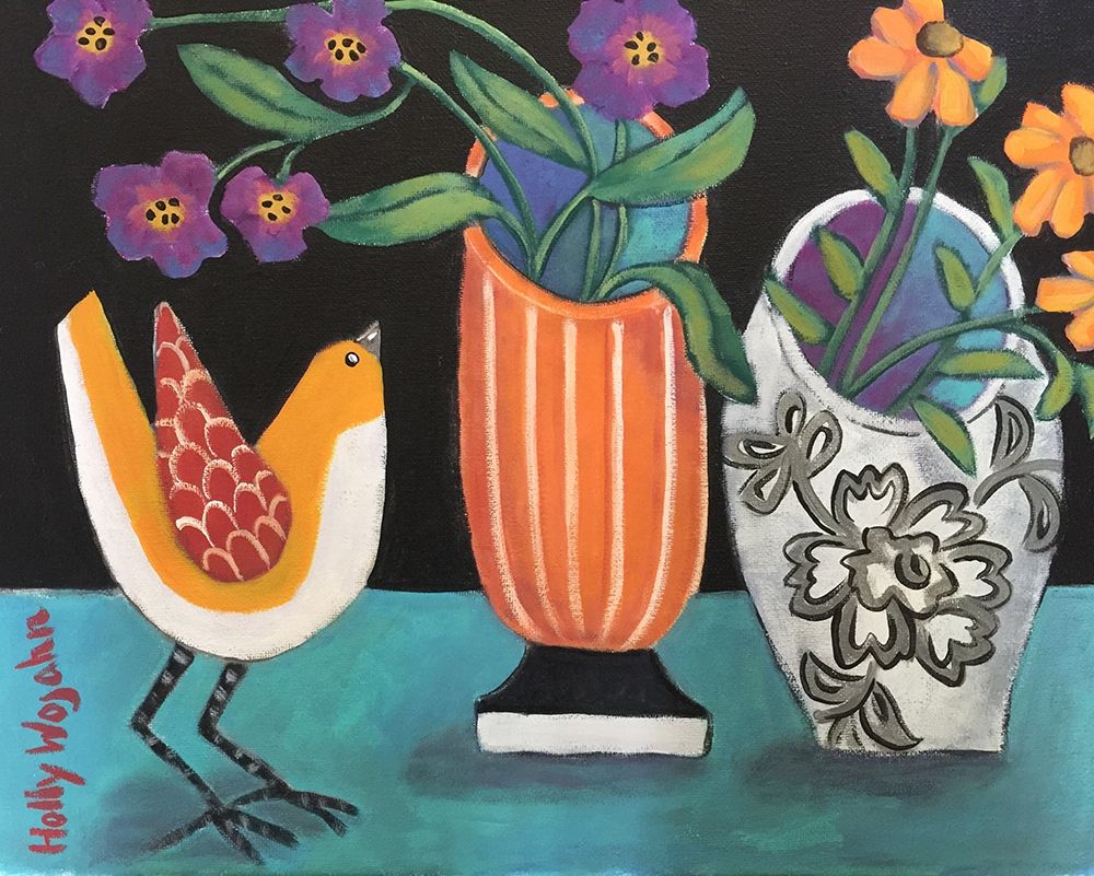 Two More Cheery Vases and a Chirp More art print by Holly Wojahn for $57.95 CAD