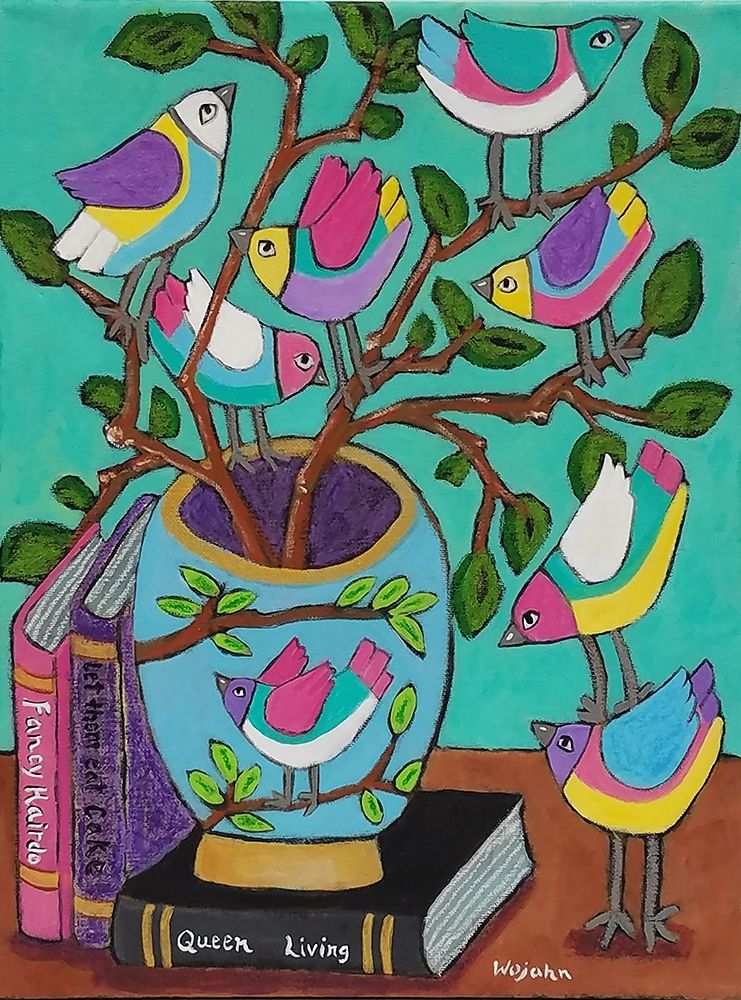 Book Loving Birds art print by Holly Wojahn for $57.95 CAD