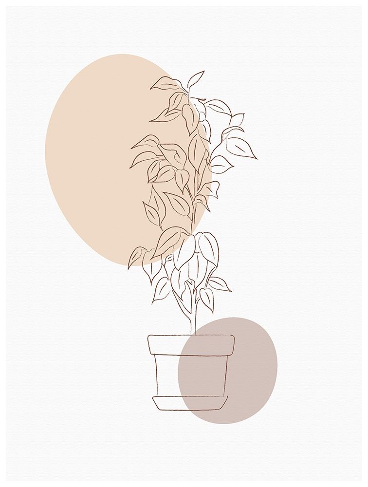 Abstract Minimal Flourish Pot art print by Sabrina Balbuena for $57.95 CAD