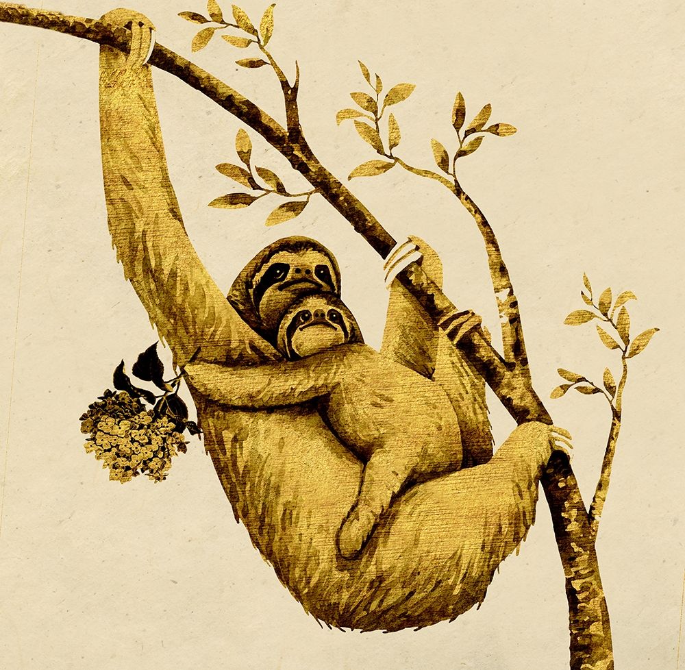 Golden Sloth art print by Agata Surma for $57.95 CAD