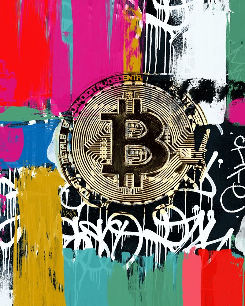 Crypto Currency Bitcoin Graffiti I art print by Irena Orlov for $57.95 CAD