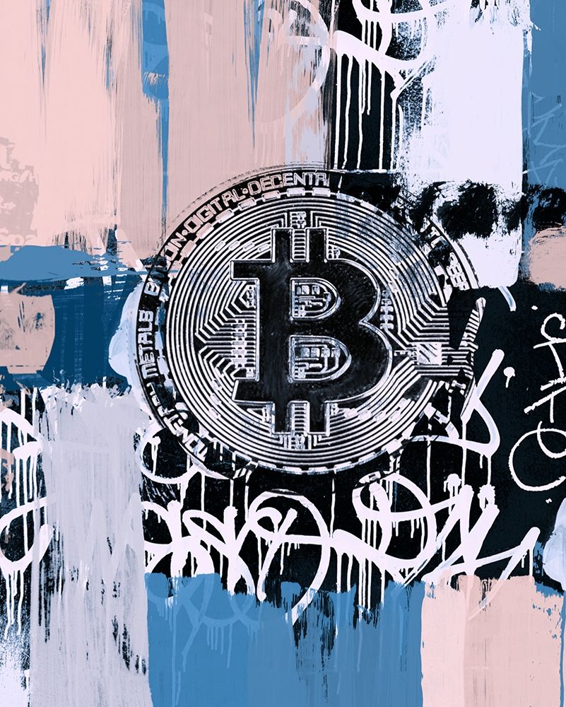Crypto Currency Bitcoin Graffiti II art print by Irena Orlov for $57.95 CAD