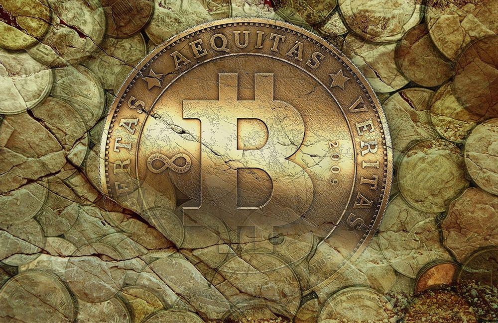 Bitcoin New Age I art print by Steve Hunziker for $57.95 CAD