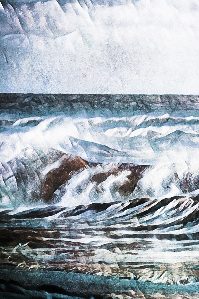 Stormy Seas Blue Ocean Breeze art print by Ashley Aldridge for $57.95 CAD
