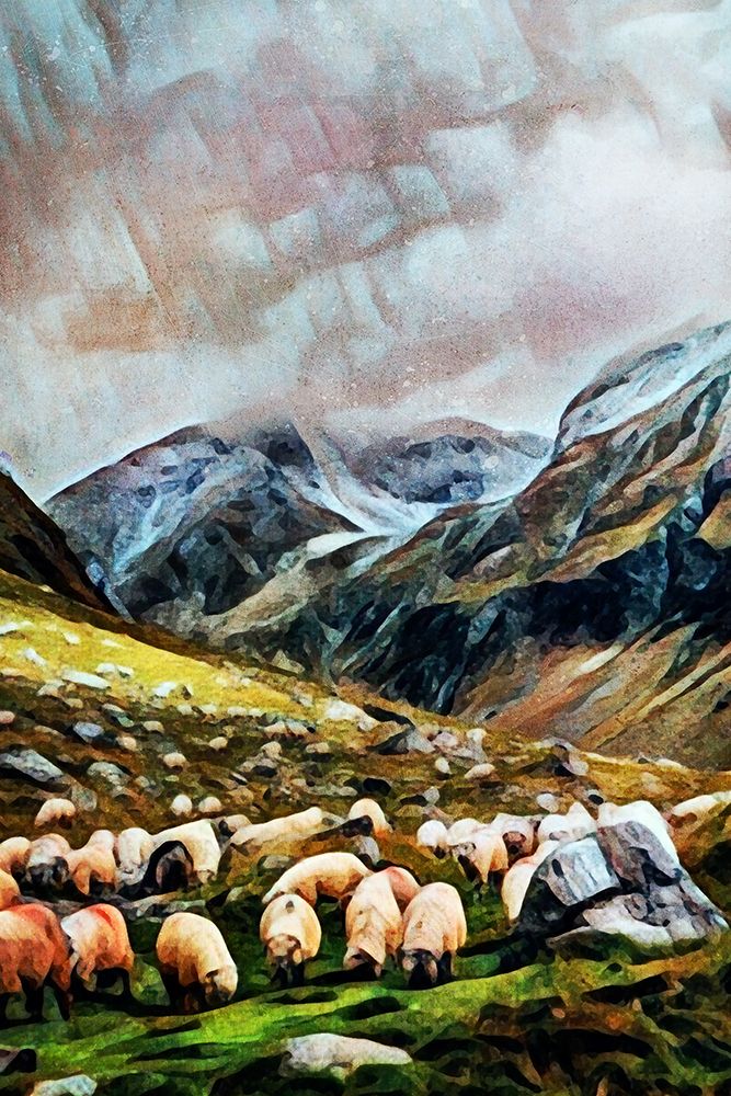 Highland Hillside Herd II art print by Ashley Aldridge for $57.95 CAD