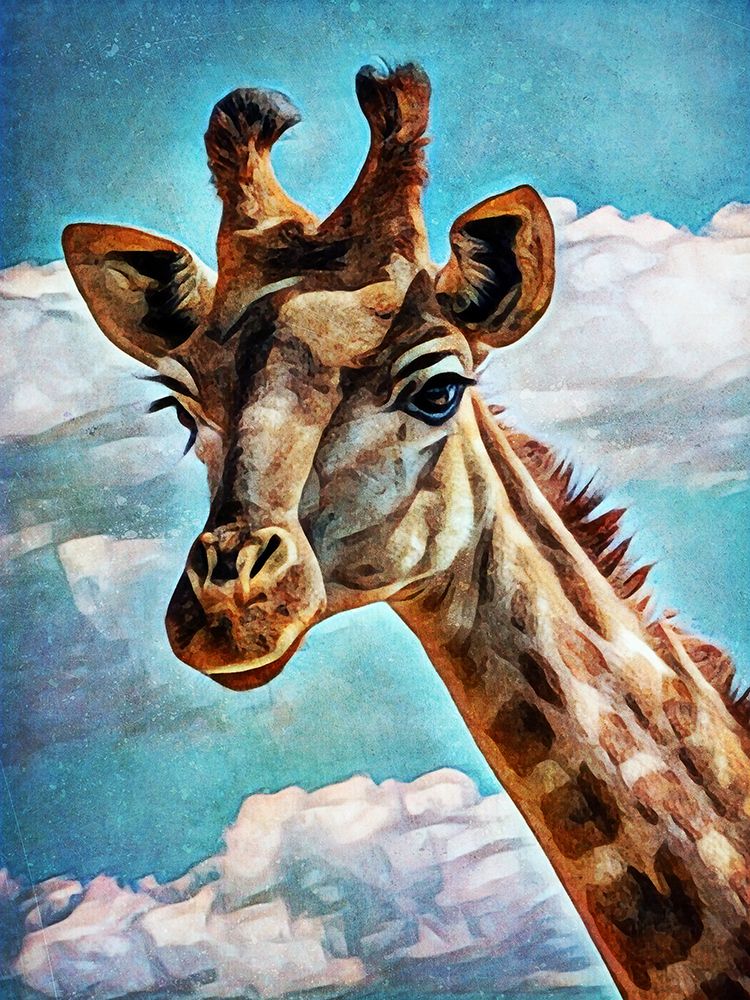 Giraffe in the Clouds art print by Ashley Aldridge for $57.95 CAD
