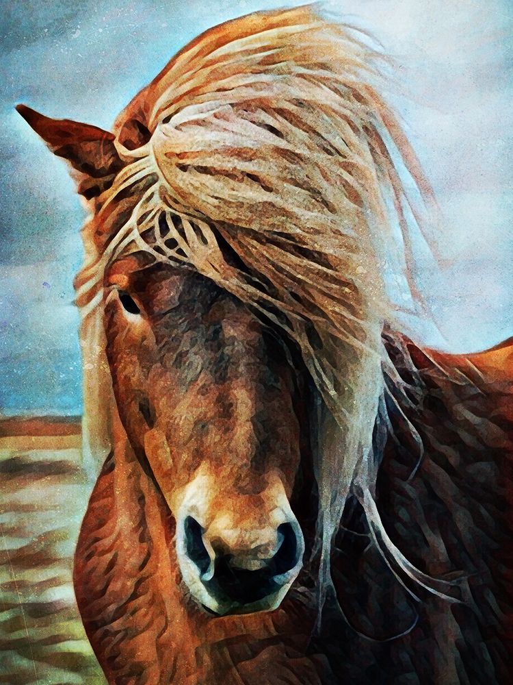 Icelandic Horse Wind Blown Blonde art print by Ashley Aldridge for $57.95 CAD