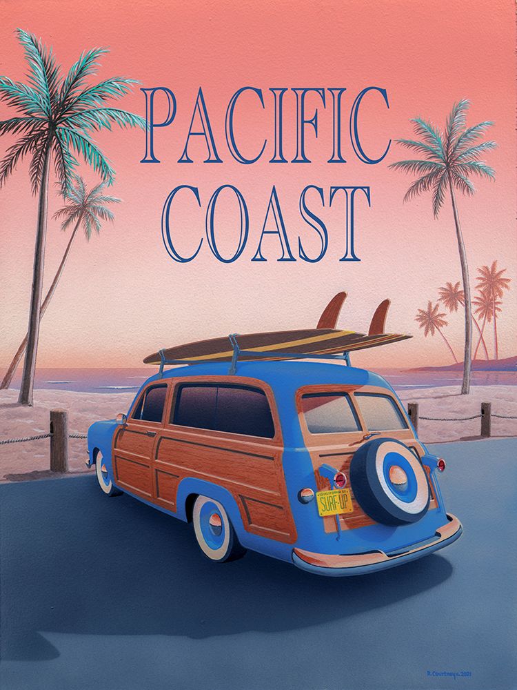Pacific Coast with Text art print by Richard Courtney for $57.95 CAD