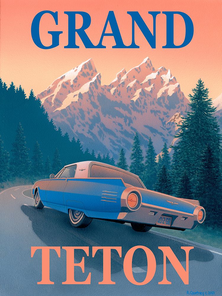 Grand Teton with Text art print by Richard Courtney for $57.95 CAD