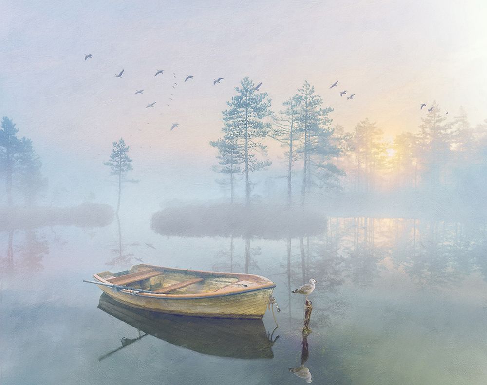 Lonely Lake Morning art print by Steve Hunziker for $57.95 CAD