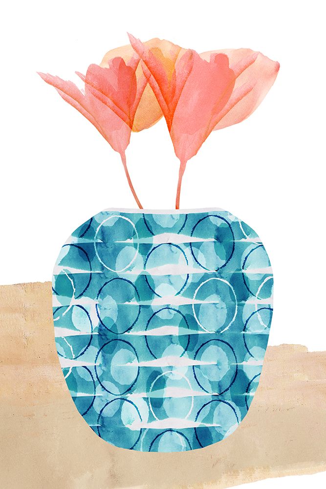 Colorful Decorative Pot III art print by Flora Kouta for $57.95 CAD