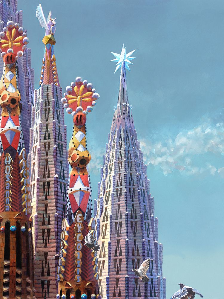 Sagrada Familia Towers III art print by John Wang for $57.95 CAD