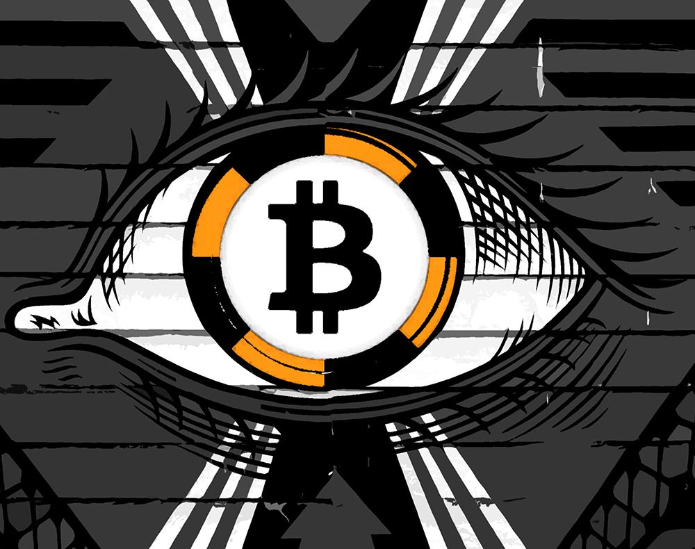 Bitcoin in the Eye art print by Karen Smith for $57.95 CAD