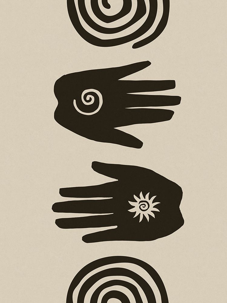 Hands Spiral Block Print art print by Andrea Haase for $57.95 CAD